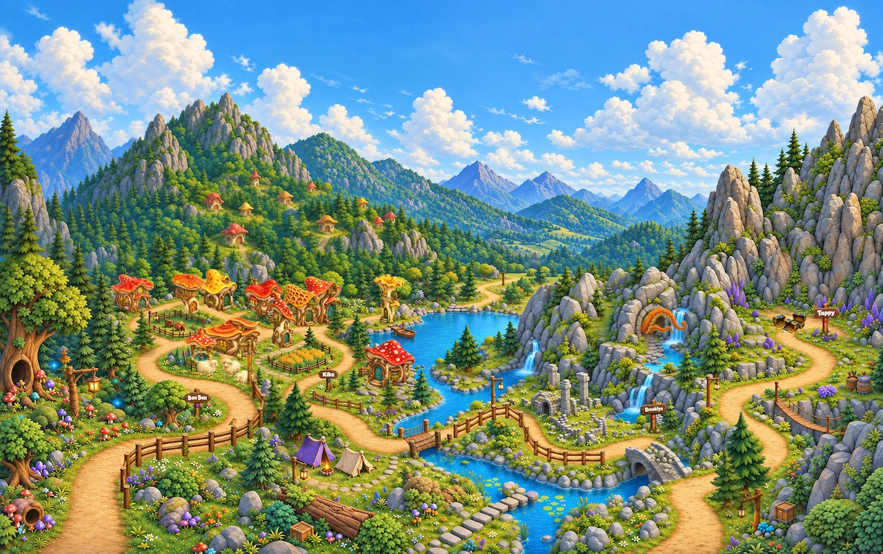 Willow Valley, the first Chapter map.
