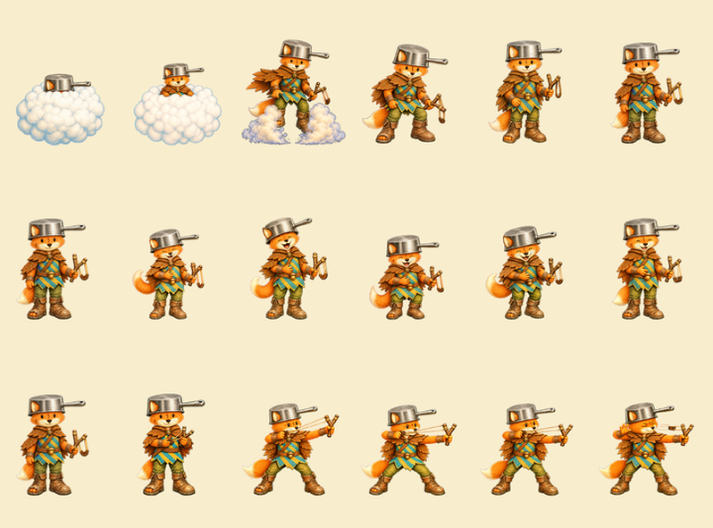 Pan’s animation pose board.